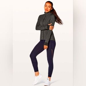 LULULEMON Size 8 Gait Keeper Jacket Gray Heathered Black Reflective